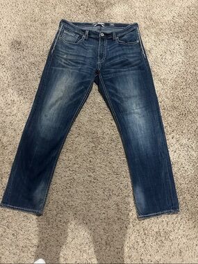 BKE Buckle Men's Dark Blue Washed Nolan Jeans